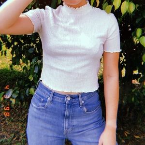 Topshop Mockneck Tee NWOT